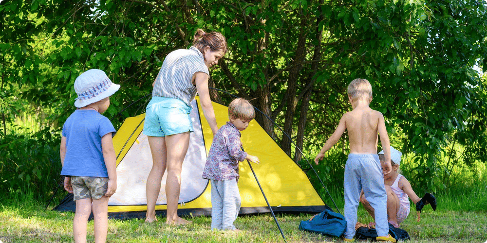 Équipement de camping adapté aux enfants